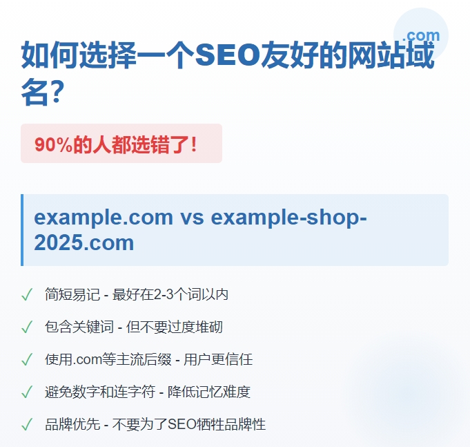 如何选择一个SEO友好的网站域名？90%的人都选错了